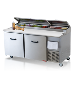PTP-170-11/PPT6711 67" 2 Doors Refrigerated Pizza Prep Table Free Shipping