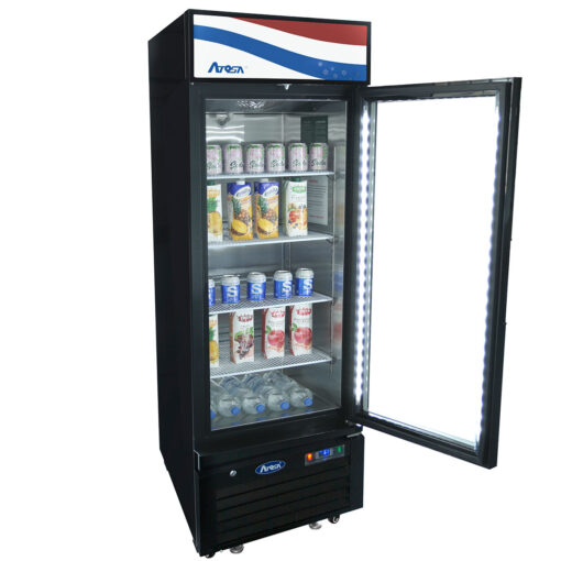 ATOSA 1 ONE DOOR 19cf GLASS SODA DISPLAY COOLER REFRIGERATOR CASTERS MCF8722GR FREE SHIPPING - Image 2
