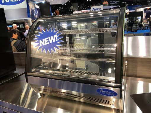 35" Refrigerated Countertop Display Curved Glass Case 35.4" x 22.1" x 26.4" High CRDC-46 Free Shipping - Image 2