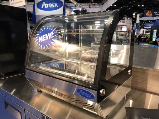 35" Refrigerated Countertop Display Curved Glass Case 35.4" x 22.1" x 26.4" High CRDC-46 Free Shipping - Image 3