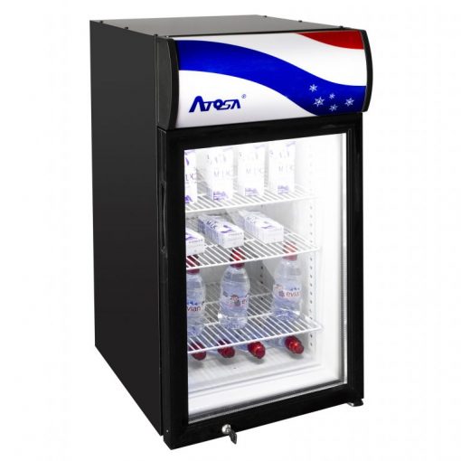 Atosa CTD-3S Refrigerated 1 Door Glass Countertop Display Merchandiser Free Shipping