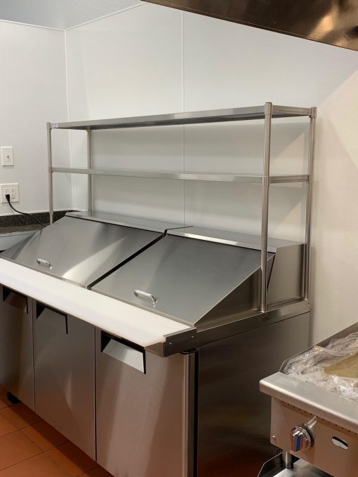Package New Atosa 72in Mega Top 30 Pan Sandwich Prep Table MSF-8308GR Casters & 72" Double Over shelf Free Shipping - Image 8
