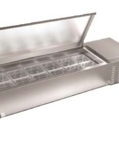 Refrigerated Countertop Pan Rail 59.96"W x 17.44"D x 13.5"H, accommodates (12) pans