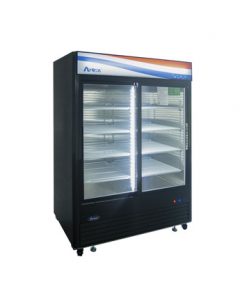 Black Exterior Sliding Glass Two (2) Door 54" Refrigerator Cooler Merchandiser MCF8727GR Free Shipping