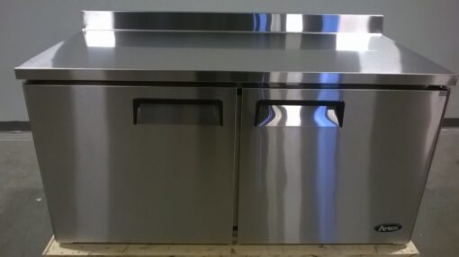 Atosa 48in 2 Door Work Top Cooler with Backsplash MGF8409GR, Casters Free Shipping