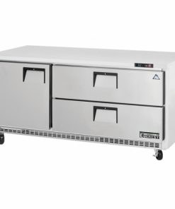 Everest Refrigeration ETBR3-D2 71-1/8" Three Section One Door/Two Drawer Back Mount Undercounter Refrigerator - 22 Cu. Ft.