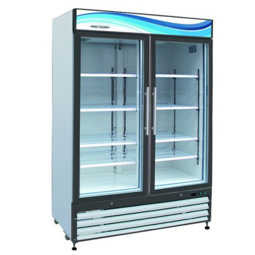 New 49 Cu.ft Glass Frozen Food Freezer Merchandiser 2 Swing Doors with Casters 115 Volt Free Shipping