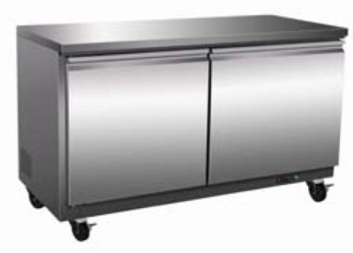 36" 2 DOUBLE DOOR UNDERCOUNTER WORKTOP FREEZER NEW W/ CASTERS FREE SHIPPING