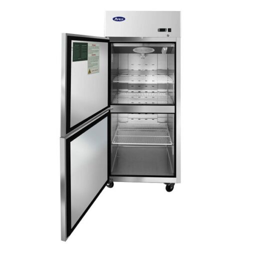 Atosa MBF8010GRL 2 Half Door Stainless Reach In All Refrigerator Casters with Left Hinge Doors Free Shipping - Image 8