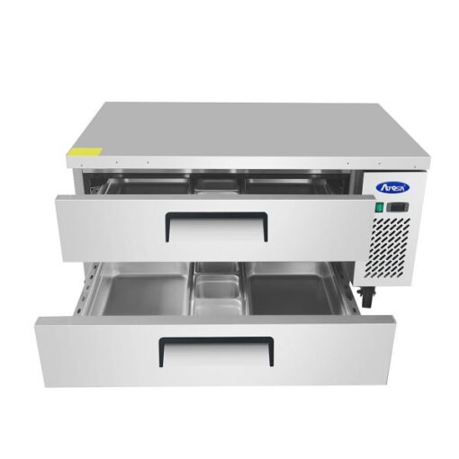 Atosa MGF8448GR 36in Chef Base Cooler 2 Drawers with Casters & Pans Free Shipping - Image 2