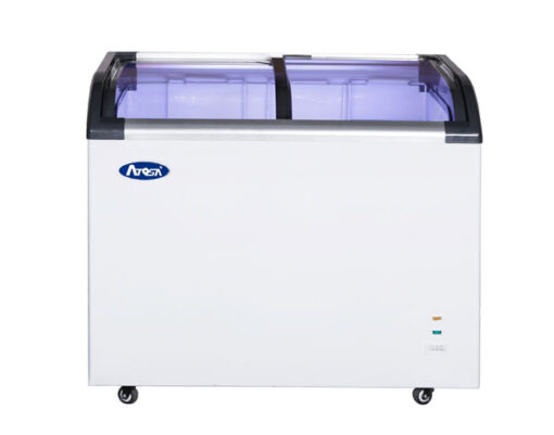 Atosa MMF9110 40-3/4" 9.6 cf Ice Cream Novelty Freezer Casters 3 Baskets Curved Top Glass Free Shipping