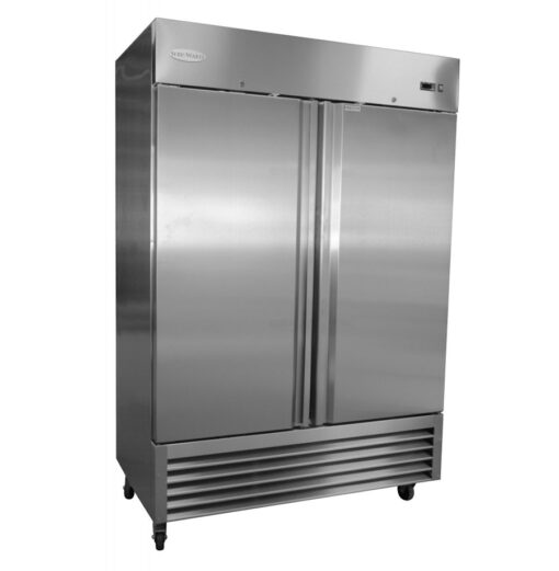 New 2 Door Stainless Freezer Servware with Casters Free Shipping