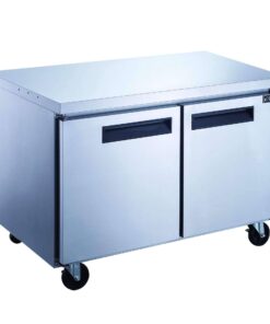 Dukers 48in Under Counter Work Top 2 Door Cooler Casters DUC-48R Free Shipping