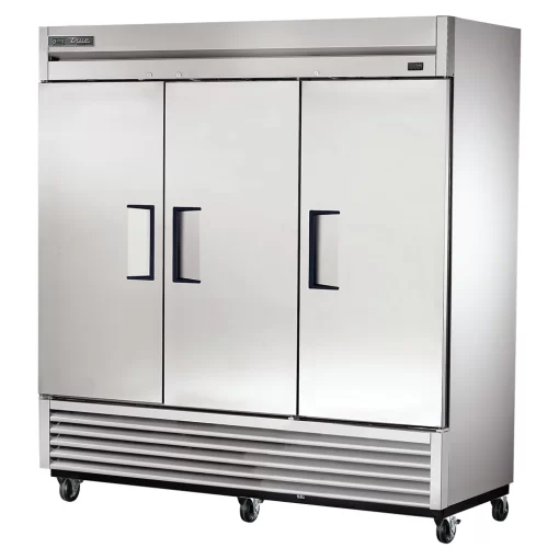 True T-72F-HC 78" Three Section Reach-In Freezer, (3) Solid Doors, 115V, Free Shipping