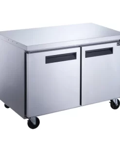 Dukers 48in Under Counter Work Top 2 Door Cooler Casters DUC48R Free Shipping