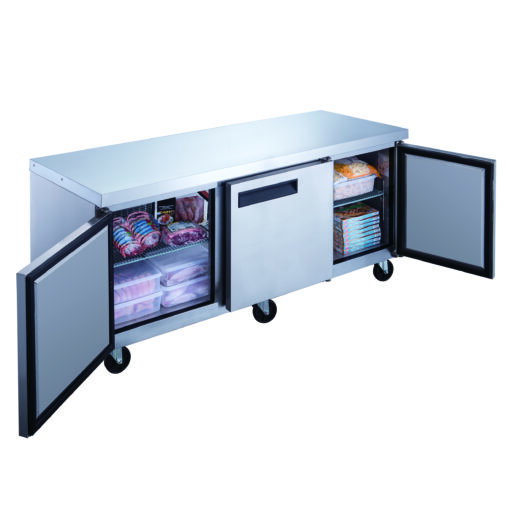 Dukers 72.5in Under Counter 3 Door Freezer DUC72F 120 volt Free Shipping - Image 2