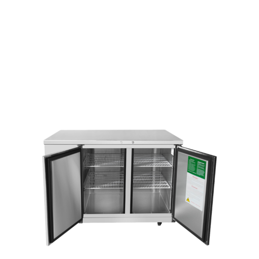 New Atosa SBB59GRAUS1 Stainless 58" x 24.5" Shallow 2 Stainless Doors Back Bar Beer Cooler Casters Free Shipping - Image 5