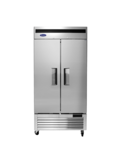 Atosa MBF8502GR Space Saver 39.5" Wide 2 Door Bottom Mount Reach In Freezer with Casters, Free Shipping