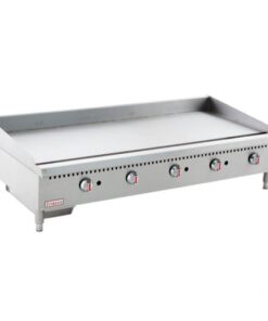 Empura 60" Flat Stainless Steel Griddle 1" Thick, Manual Control, with 5 Controls, Natural Gas, Including Shipping