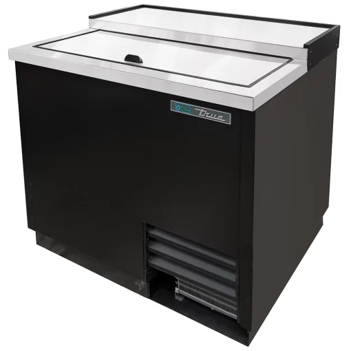 True T-24-GC-HC 24 1/2" Black Glass Froster / Plate Chiller
