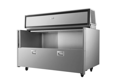 Atosa AMC-5801 58" Single Sided, 16 Crate Capacity, Forced Air Milk Cooler with Casters, Free Shipping - Image 2