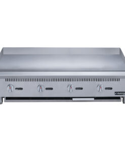 Dukers DCGMA48 48" Gas Countertop Four Burner Heavy Duty Griddle with 1" Griddle Plate - 120,000 BTU