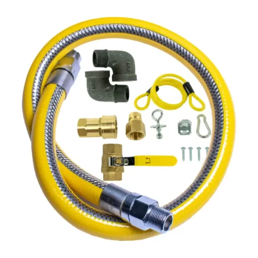 Pkg of 2 each 48" x 3/4" Gas Quick Disconnect Hose Kit with 2 Elbows 225.00 each total 450.00, Free Shipping