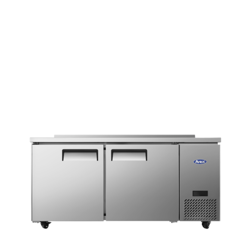 Atosa MGF67GR 67"2 Door Work Top Refrigerator, Side Compressor, Back Splash, Large Capacity, with Casters, Free Shipping - Image 2