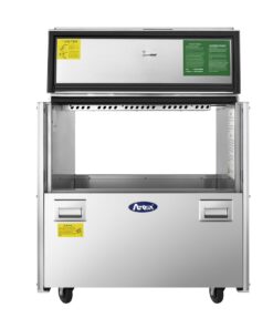 Atosa AMC-3402 34" Double Sided, 8 Crate Capacity, Forced Air Milk Cooler with Casters, Free Shipping
