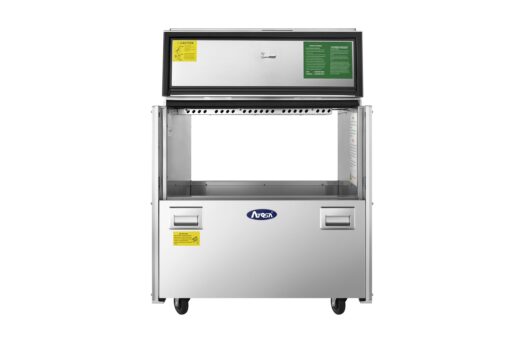 Atosa AMC-3402 34" Double Sided, 8 Crate Capacity, Forced Air Milk Cooler with Casters, Free Shipping
