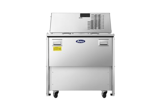 Atosa AMC-3402 34" Double Sided, 8 Crate Capacity, Forced Air Milk Cooler with Casters, Free Shipping - Image 2