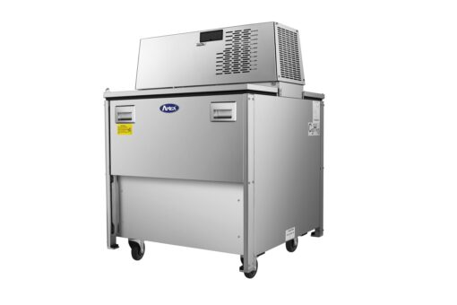 Atosa AMC-3402 34" Double Sided, 8 Crate Capacity, Forced Air Milk Cooler with Casters, Free Shipping - Image 4