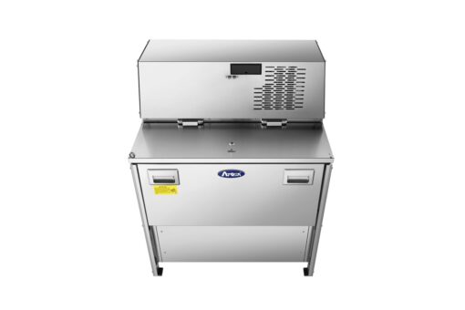 Atosa AMC-3402 34" Double Sided, 8 Crate Capacity, Forced Air Milk Cooler with Casters, Free Shipping - Image 5