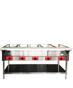 5 Compartment Atosa CSTEA-5C Steam Table Electric 240 Volt (72-1/2" Long) Includes Spillage Pans, Free Shipping