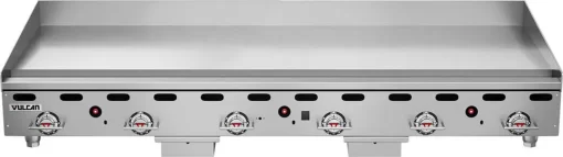 Vulcan MSA72-30 72" Countertop Natural Gas Deep Griddle with Snap-Action Thermostatic Controls - 162,000 BTU, Free Shipping