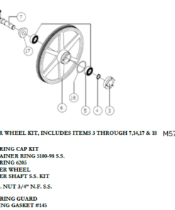 Pro Cut Torrey Upper Wheel 14" Kit Complete Assembly for all Pro Cut Meat Band Saws, Part # M571110, Free Shipping