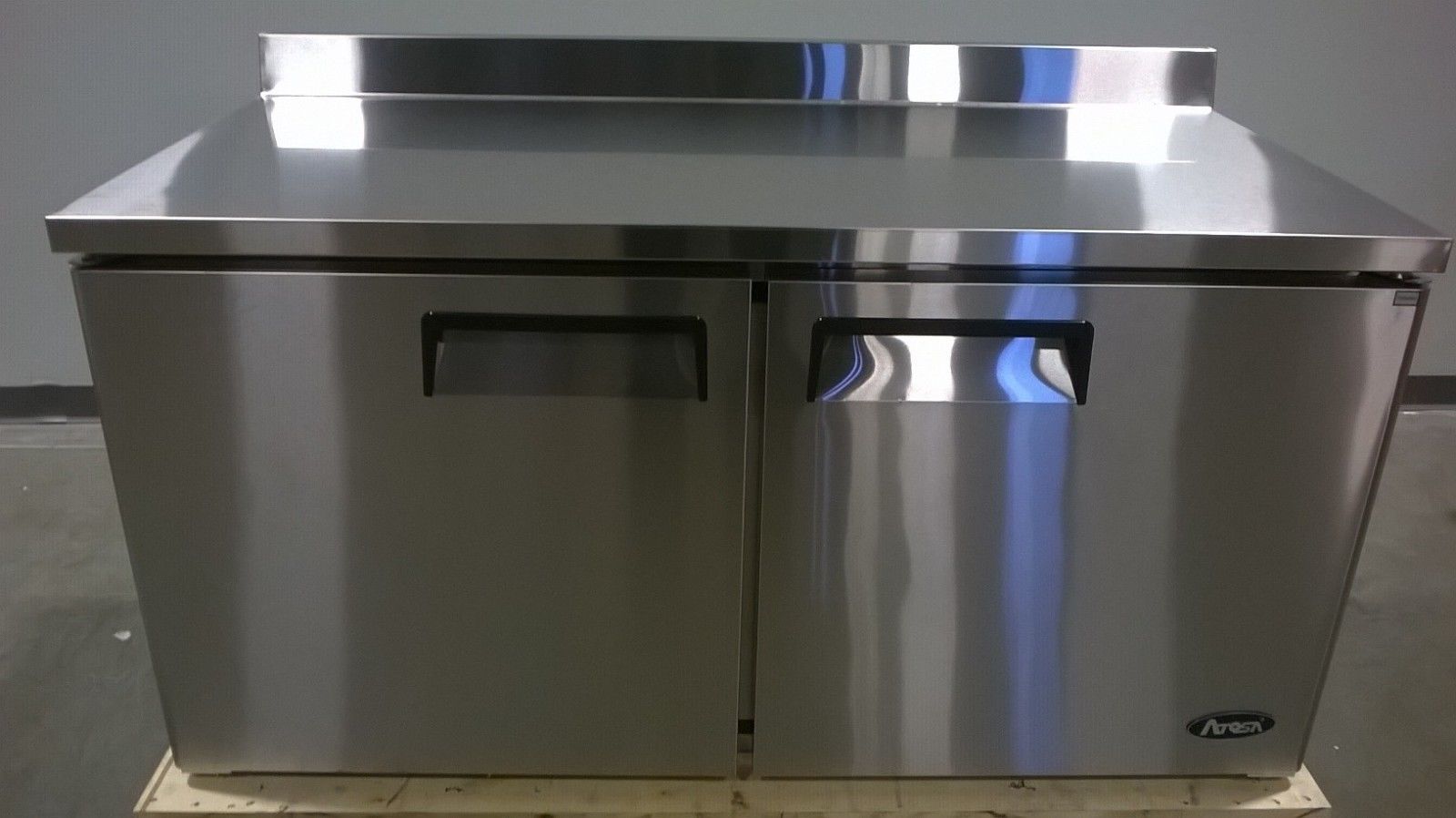 Atosa 60" Worktop 2 Door Freezer Casters with Backsplash, MGF8414GR 120 volt Free Shipping - Image 2