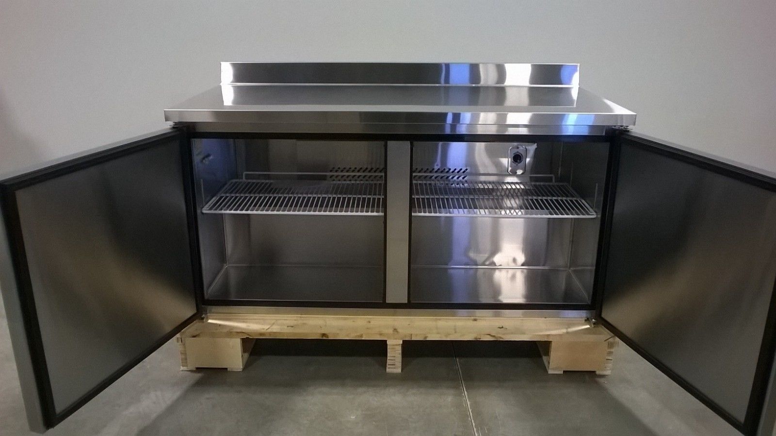 Atosa 60" Worktop 2 Door Freezer Casters with Backsplash, MGF8414GR 120 volt Free Shipping - Image 3