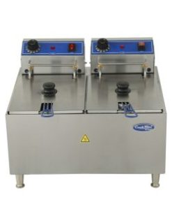 Alternative view of Atosa 22" ACEF-32 Split Pot Electric Fryer w/ 32 Lb. Capacity, 208/240V, (2) 2900/3800W, Free Shipping