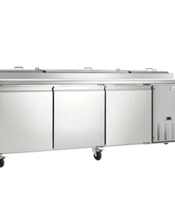 Alternative view of Empura E-KPP93 94.2 Inch Pizza Prep Table 22 Cu Ft Capacity 3 Section Stainless Steel