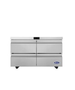 Alternative view of Atosa 48in Under Counter Refrigerator with 4 Drawers, Casters, Model # AUR48D4, Free Shipping