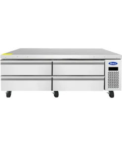 Atosa MGF8463GR 72in Chef Base Freezer 4 Drawers with Casters & Pans, Free Shipping