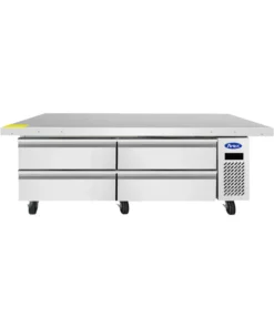 Atosa MGF8464GR 76in Chef Base Freezer 4 Drawers with Casters & Pans, Free Shipping